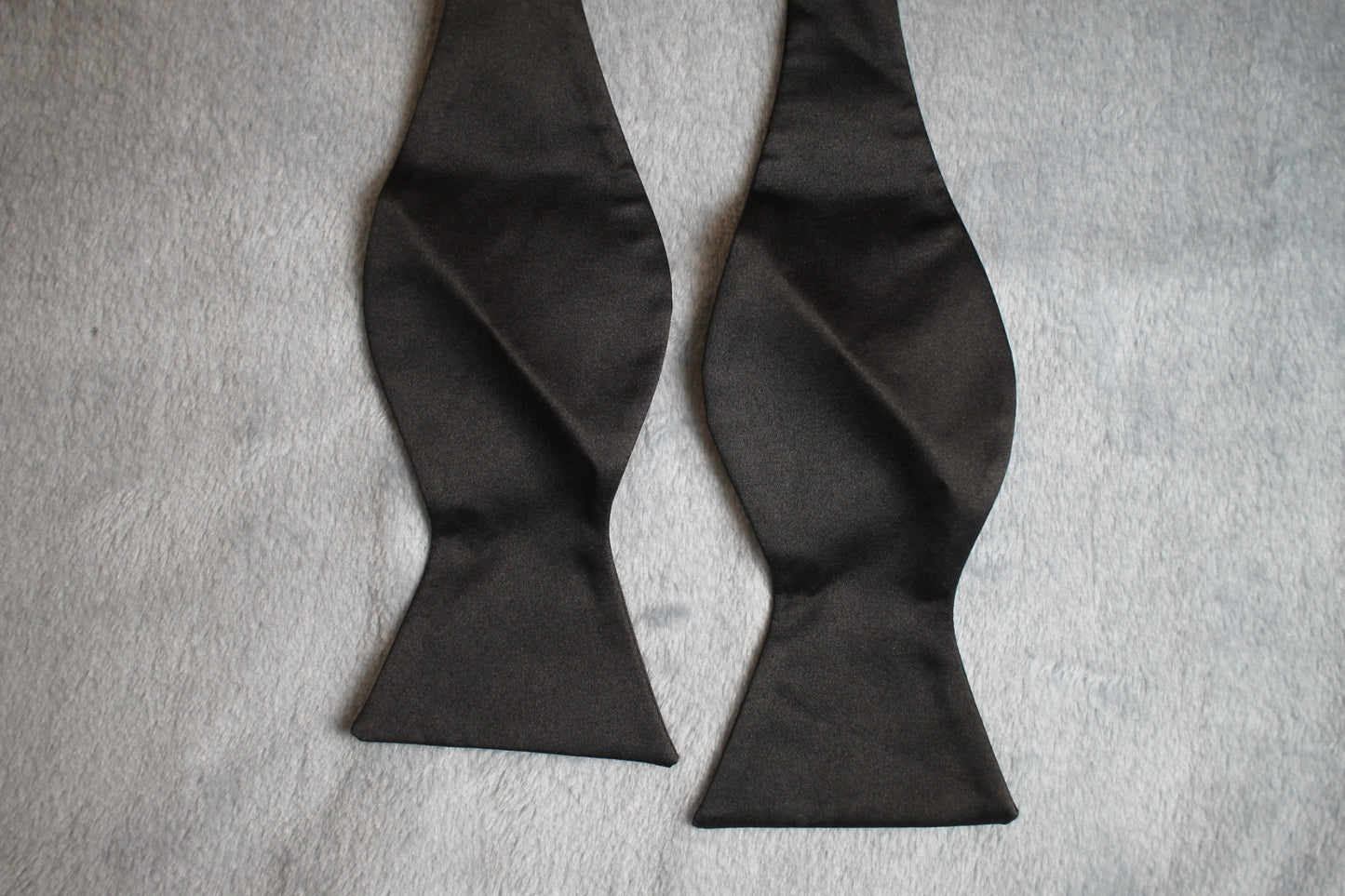 Vintage self tie thistle end black classic bow tie adjustable