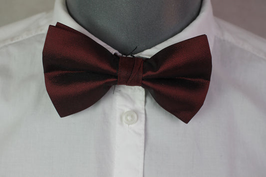 Vintage pre-tied dark red bow tie adjustable