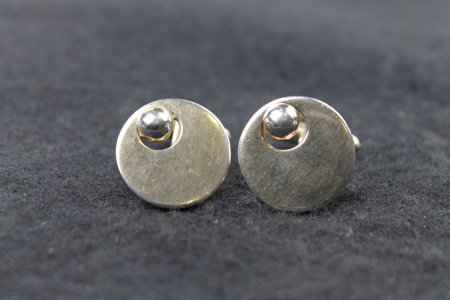 Vintage Swank Round Inset Ball Cufflinks