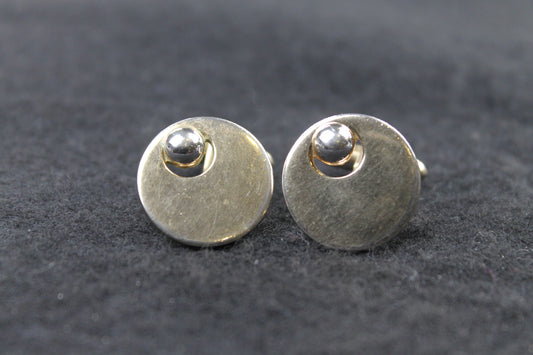 Vintage Swank Round Inset Ball Cufflinks