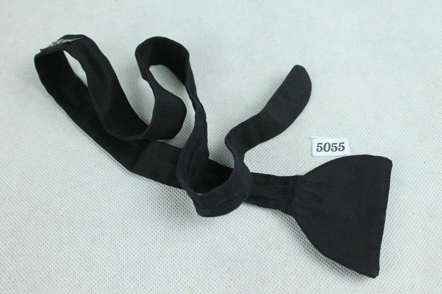 Vintage Rico Black Single Butterfly End Self Tie Bow Tie