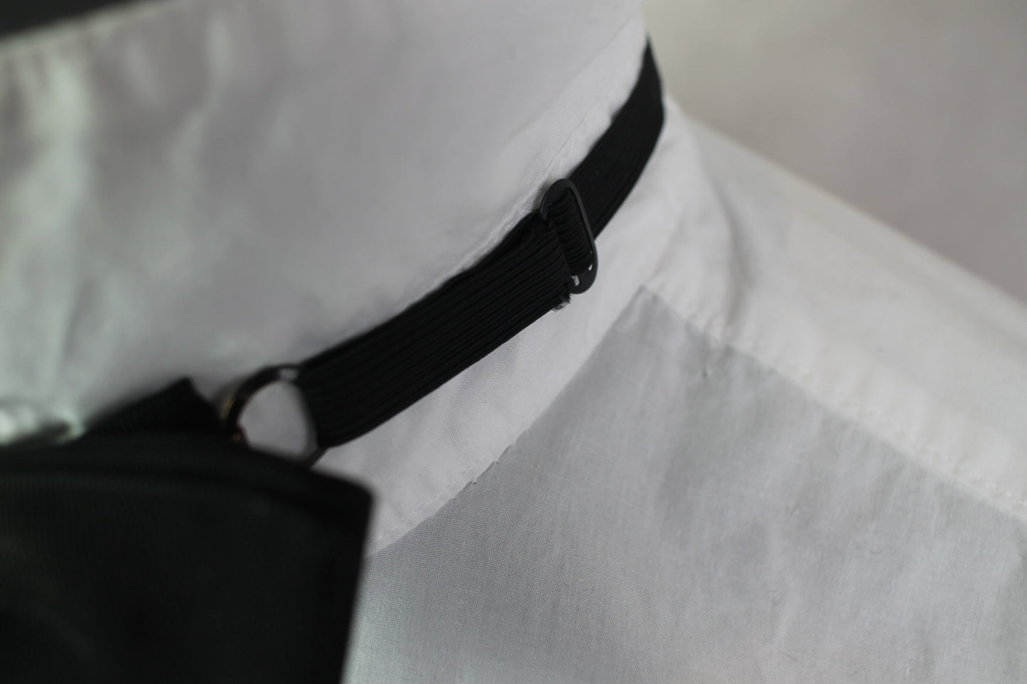 Vintage pre-tied classic black bow tie adjustable