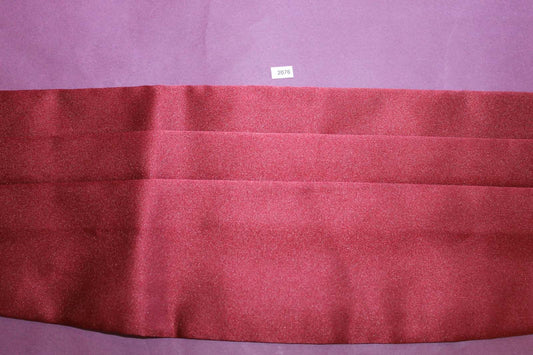 Vintage burgundy satin pleated cummerbund adjustable