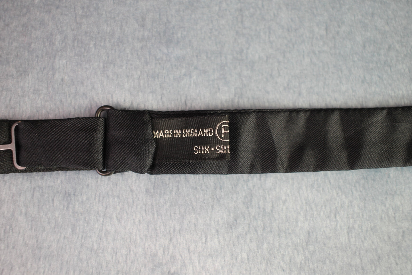 Vintage self tie thistle end all silk classic black bow tie adjustable