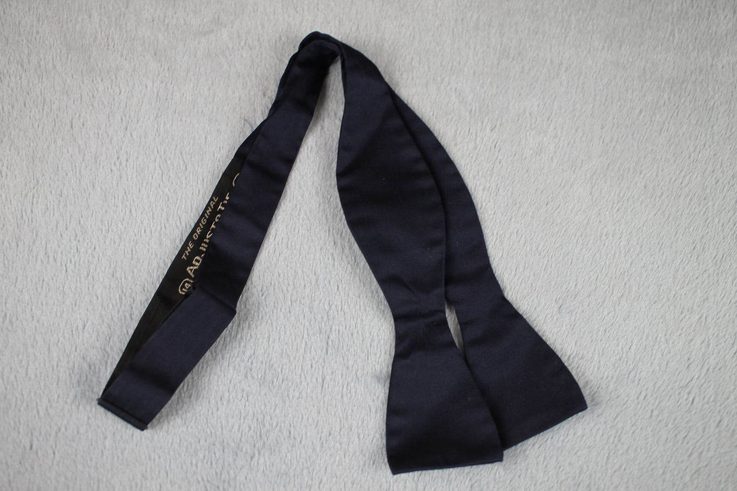 Vintage Finchley self tie thistle end classic blue bow tie adjustable