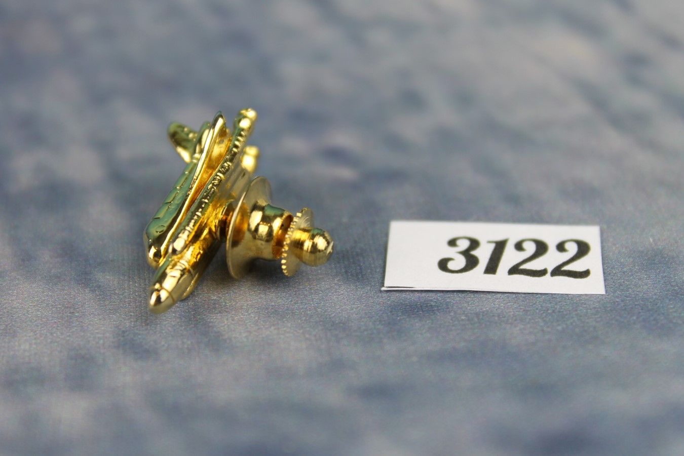 Vintage Unusual Gold Metal Space Shuttle Tie Pin