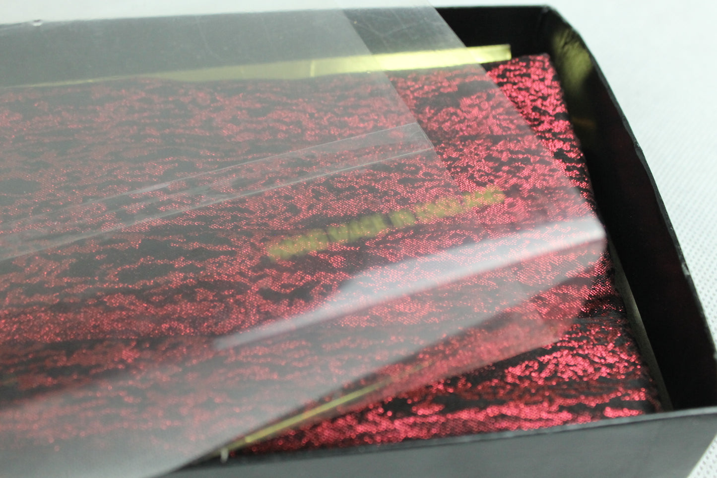 Vintage 1970s metallic cherry red cummerbund and bow tie set