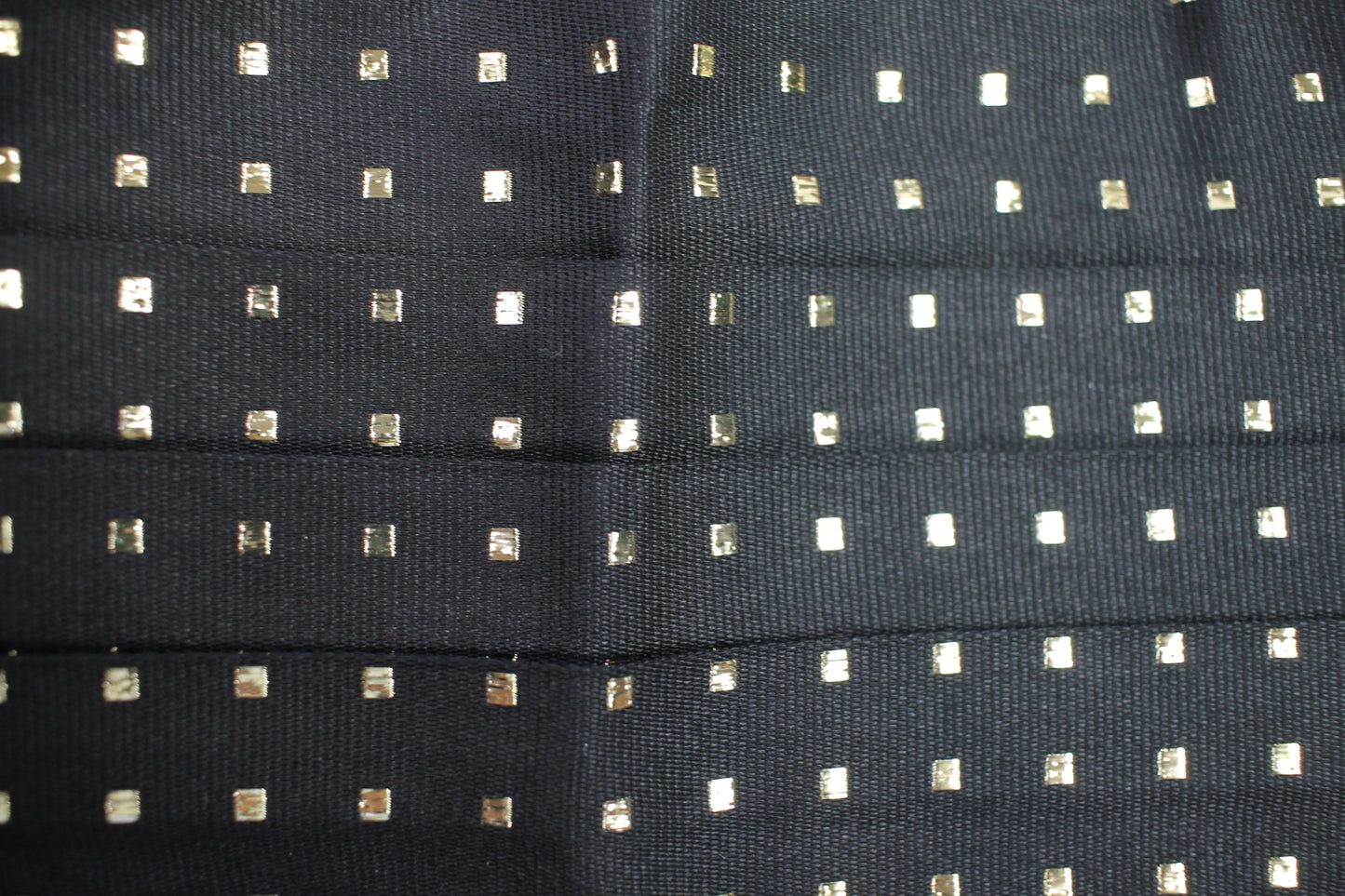 Vintage black gold squares pleated cummerbund