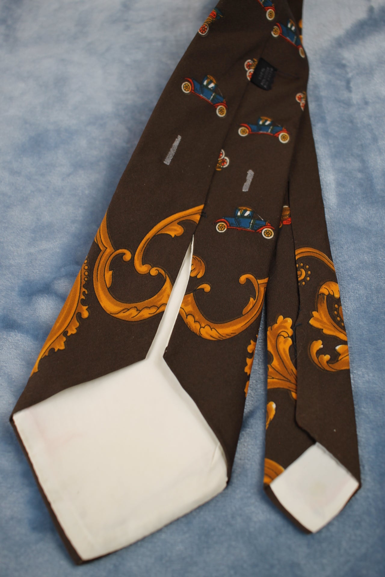 Vintage 1960s/70s vintage cars pattern tie