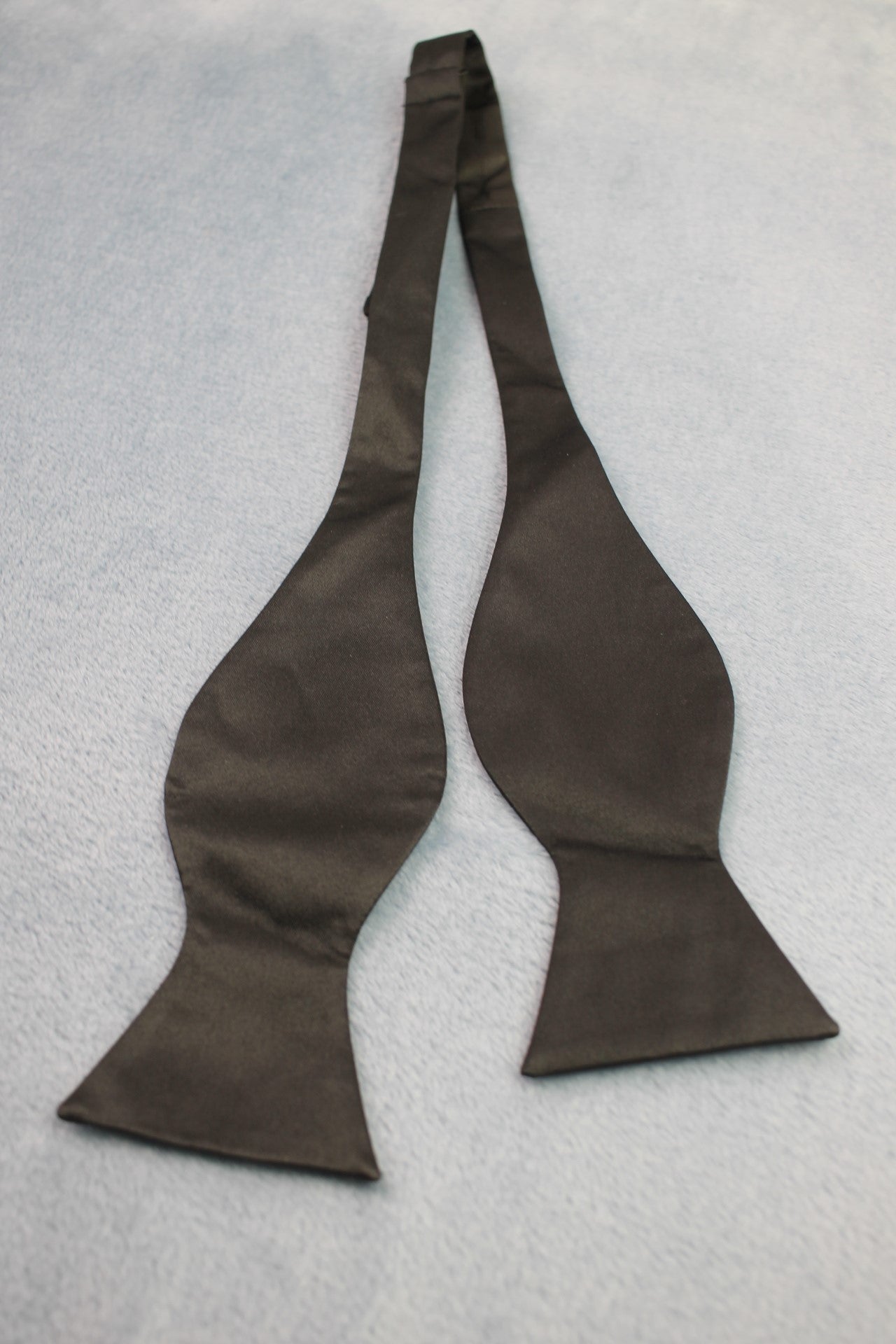 Vintage self tie thistle end black classic bow tie adjustable