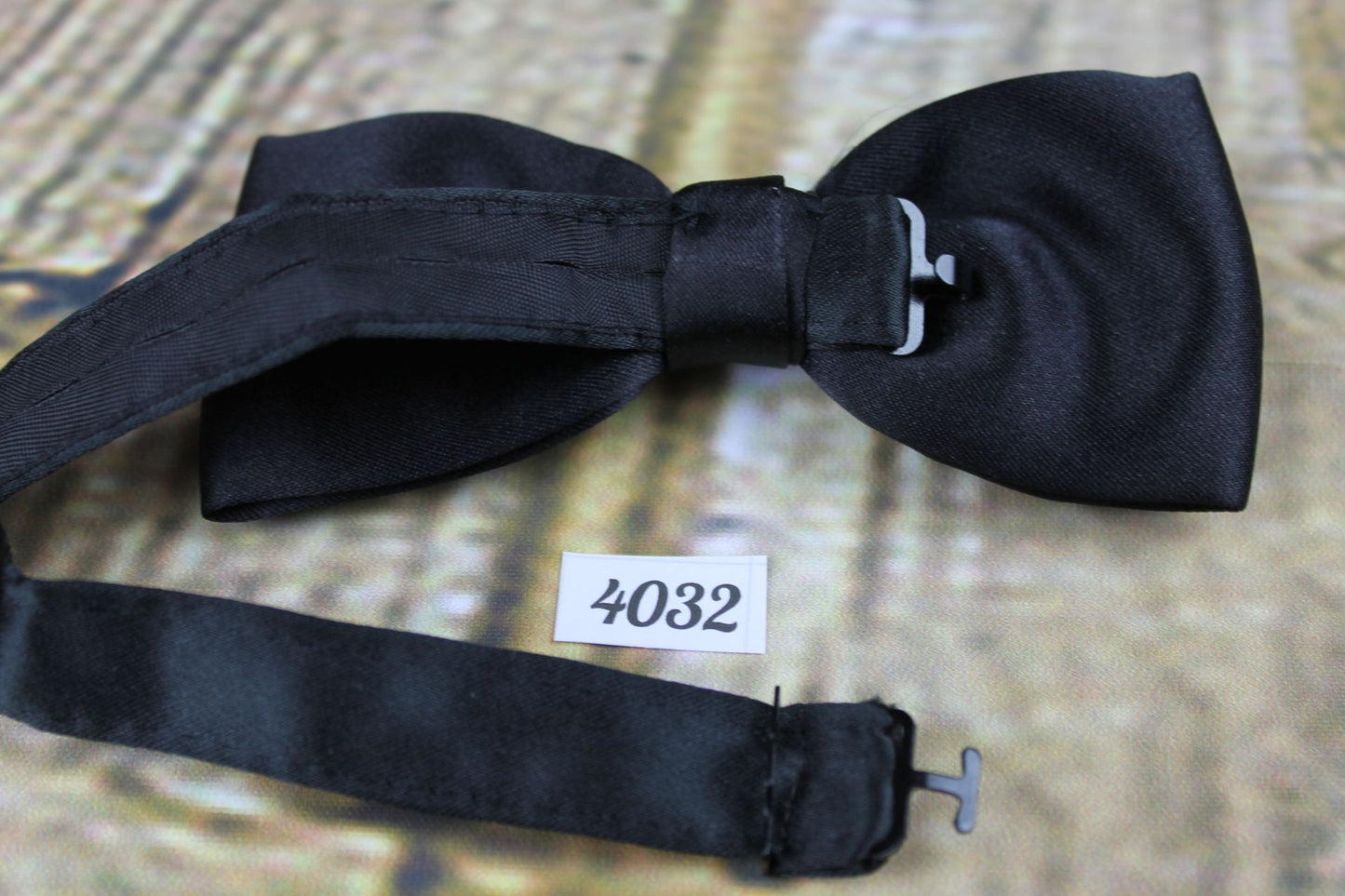 Vintage pre-tied bling diamante sparkly satin double layer party bow tie adjustable