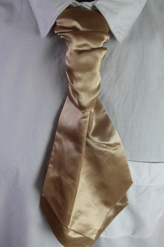 Vintage pre-tied rose gold wedding cravat adjustable
