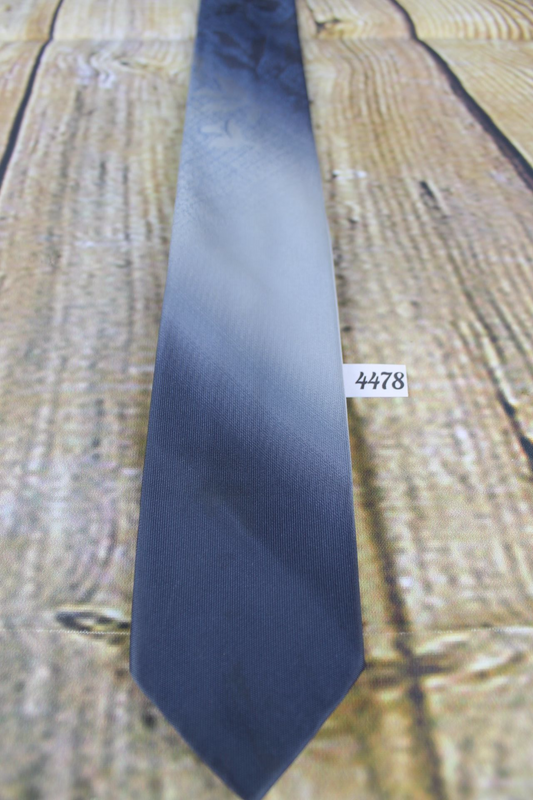 Vintage Cavendish Tootal Slim Jim Narrow Grey Silver Blue Tie