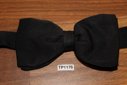 Vintage Akco Classic Black Pre-Tied Bow Tie One Size Fits All