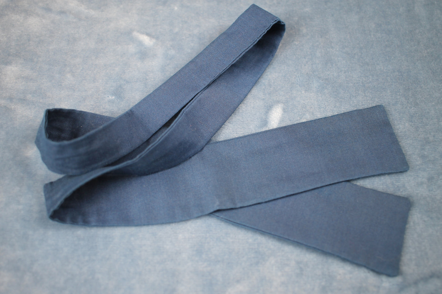 Vintage self tie paddle end airforce blue bow tie