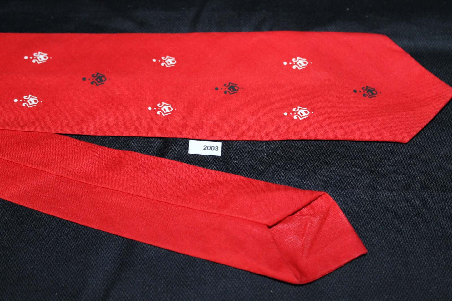 Vintage 1960s Retro Skinny Jim Mod Beatles Tie Red Black White