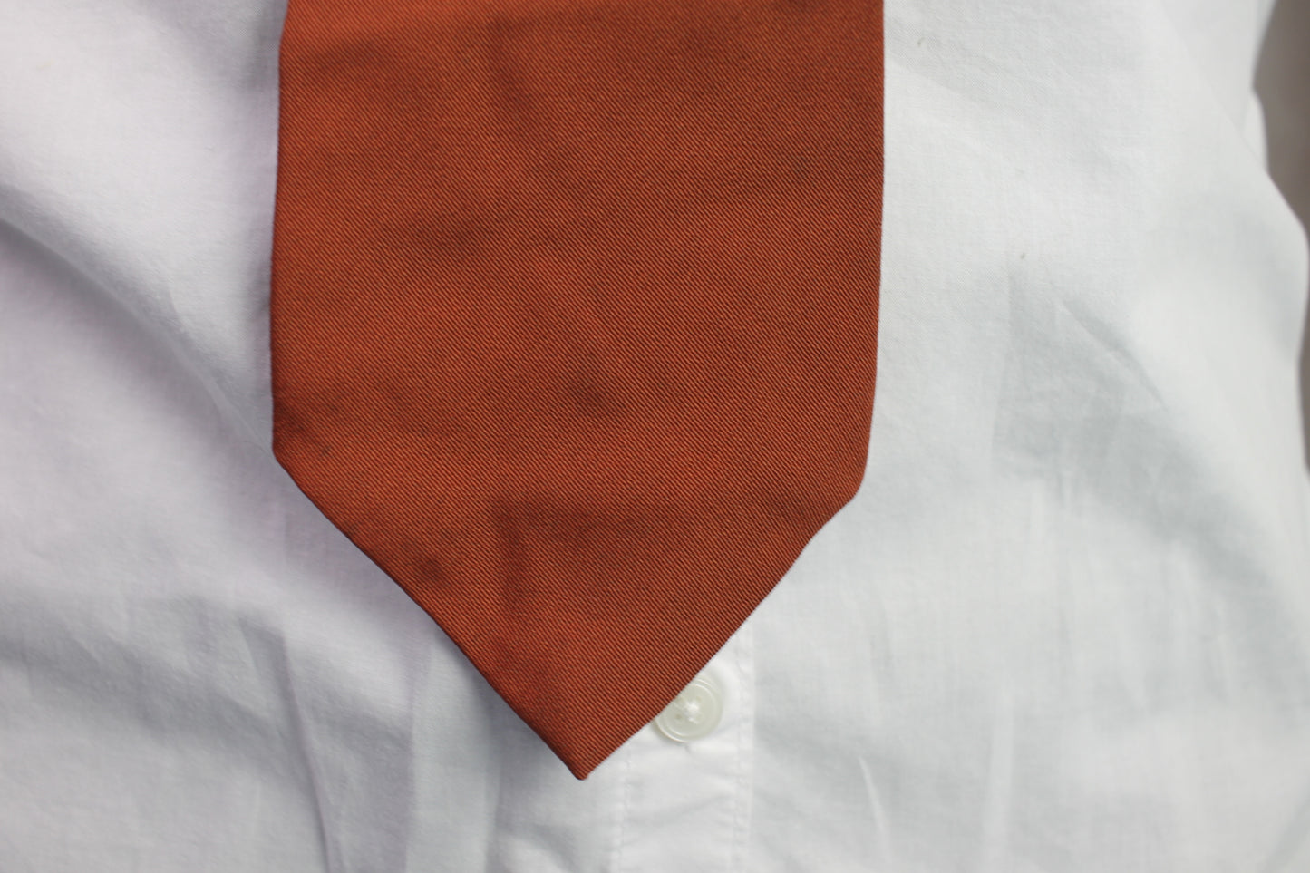 Vintage Pilgrim brown ducks flying scene pattern tie