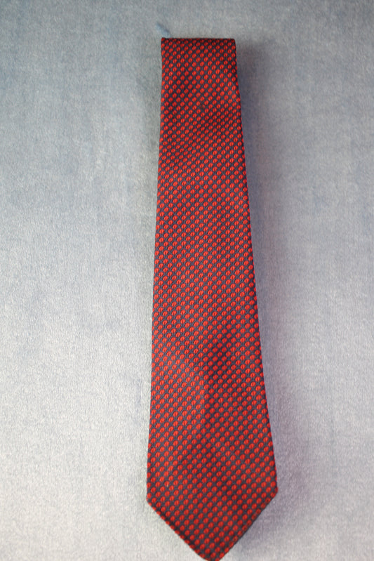 Vintage red blue pattern tie