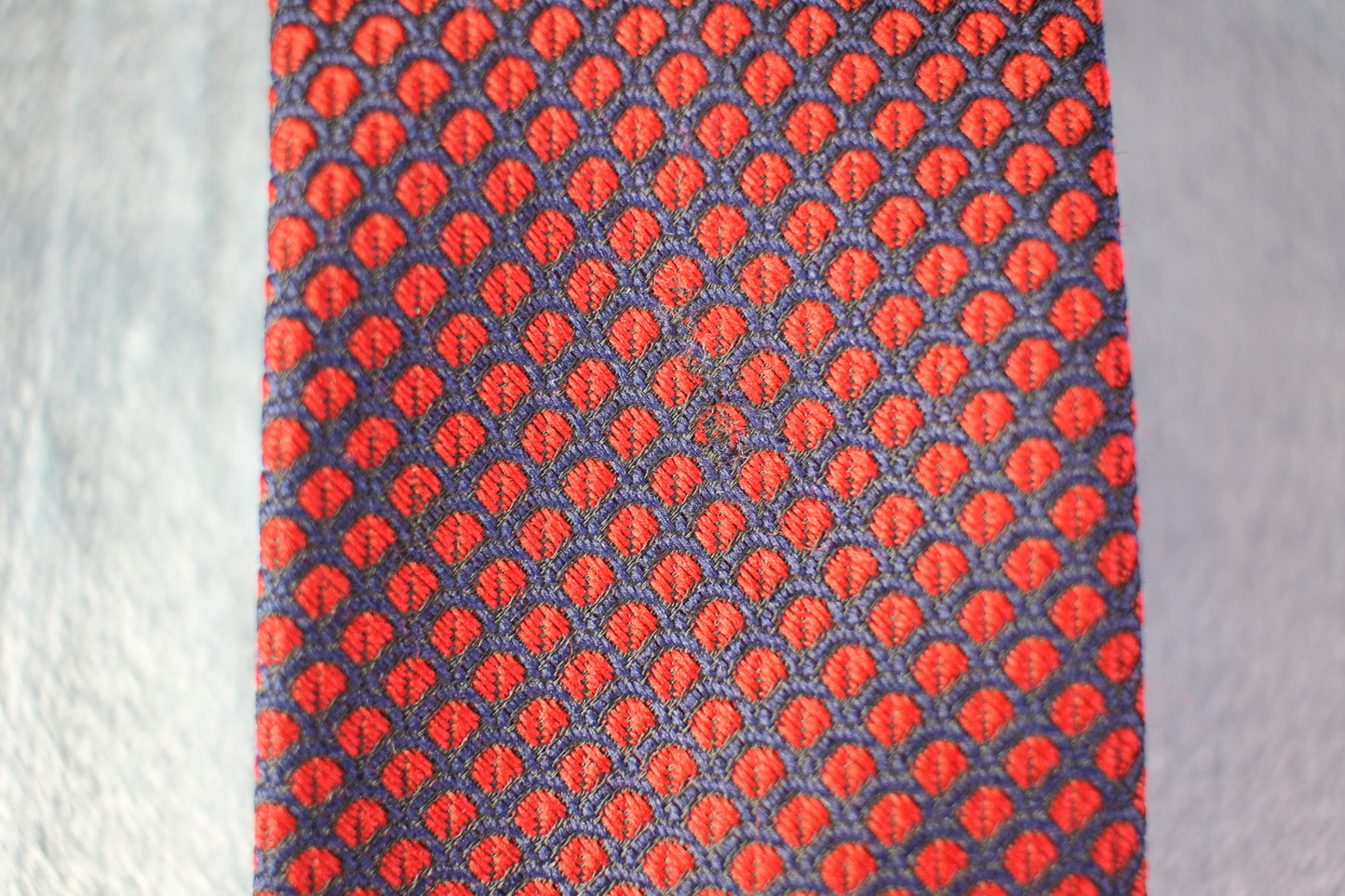 Vintage red blue pattern tie
