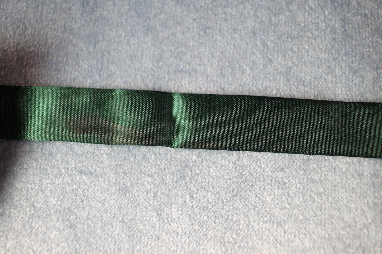 Vintage pre-tied dark green satin bow tie adjustable