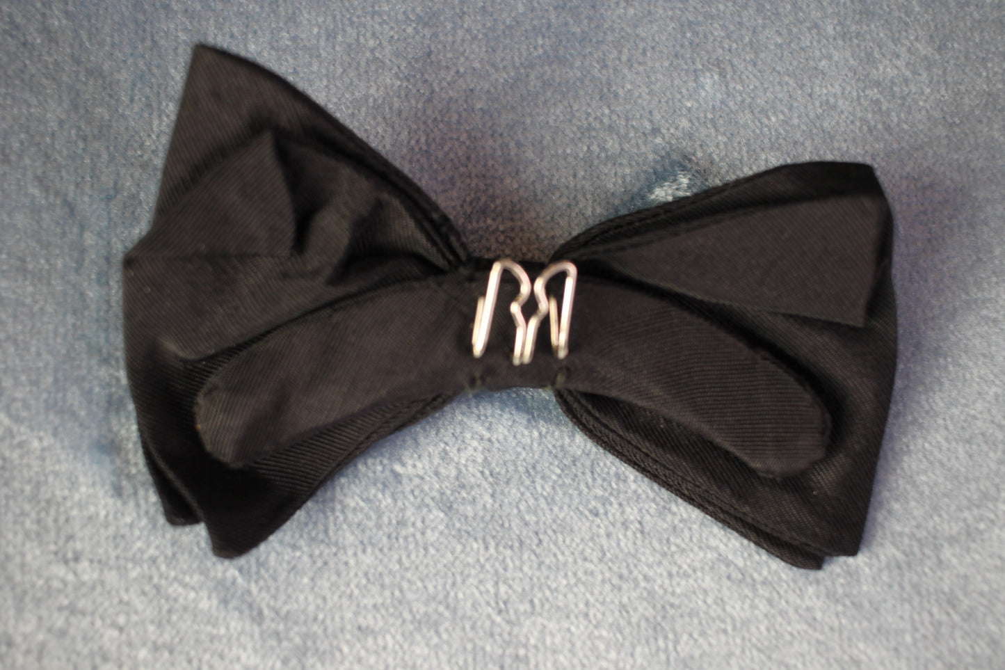 Vintage pre-tied clip on black bow tie