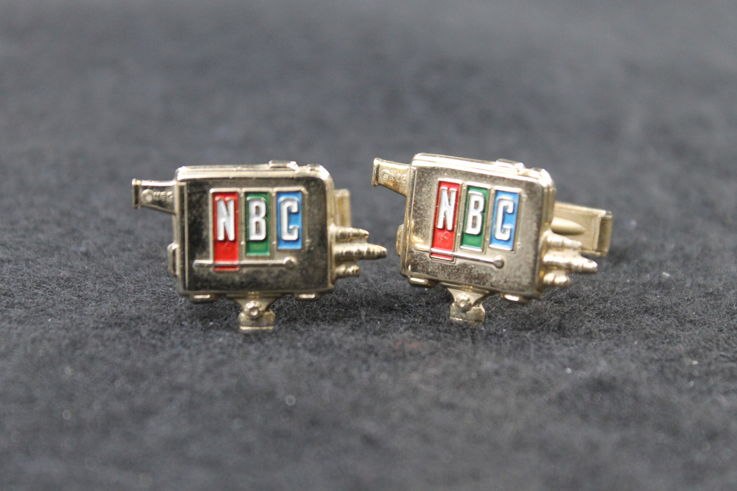 Vintage Rare NBC TV Camera Cufflinks