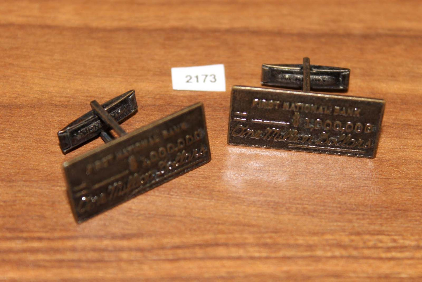 Vintage one million dollar cheque cuff links
