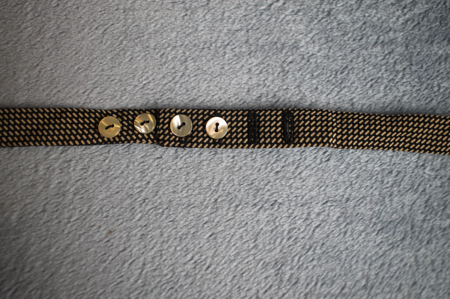 Vintage self tie thistle end brown check pattern bow tie adjustable