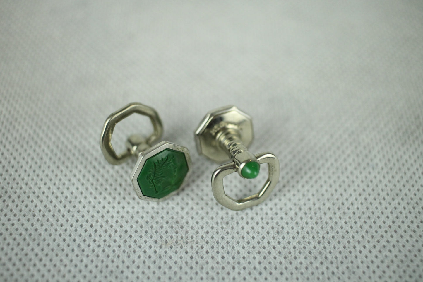 Vintage Hickok Silver Metal Centurion Cufflinks