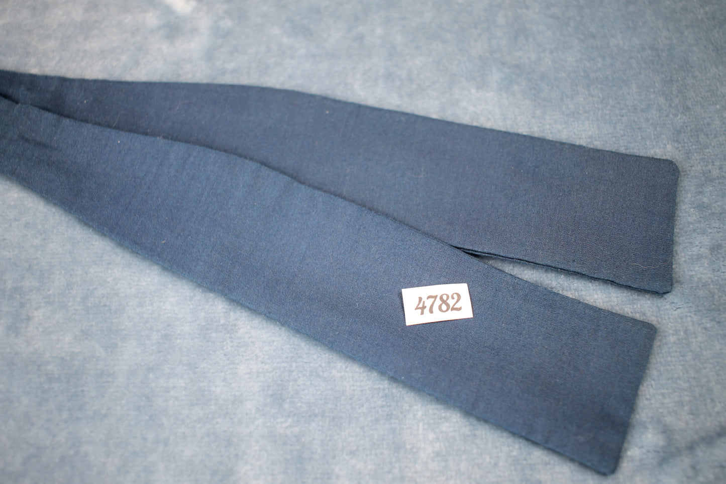 Vintage self tie paddle end airforce blue bow tie