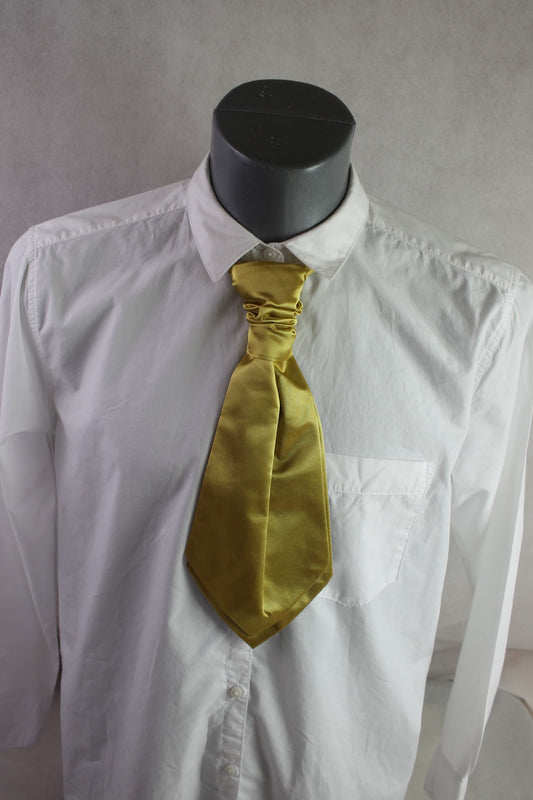 Vintage pre-tied gold wedding cravat adjustable