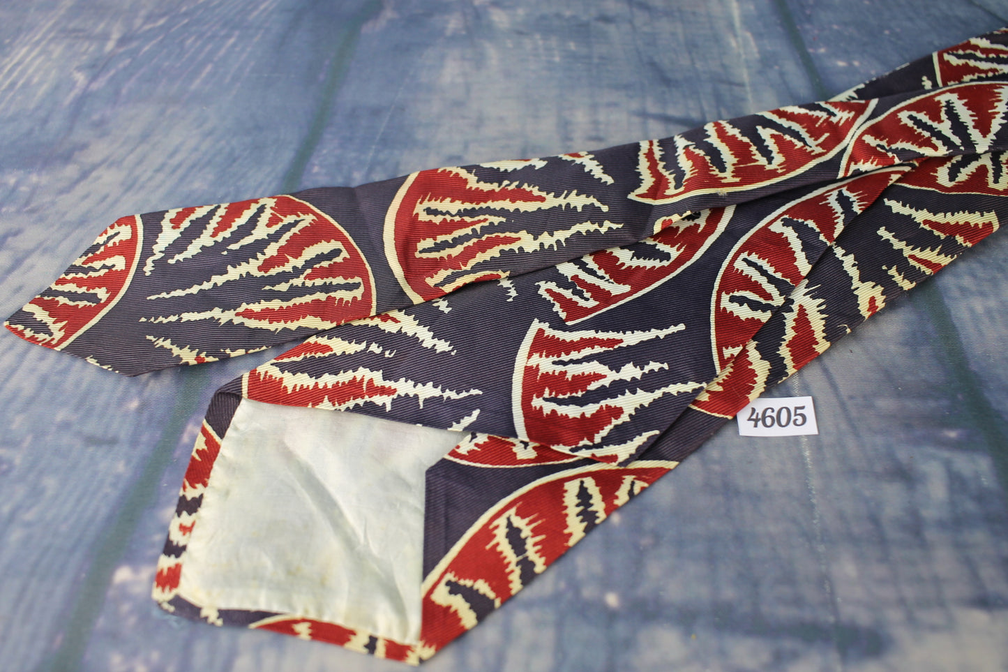 Vintage Pebble Beach 1940s/50s Swing Tie Navy Burgundy