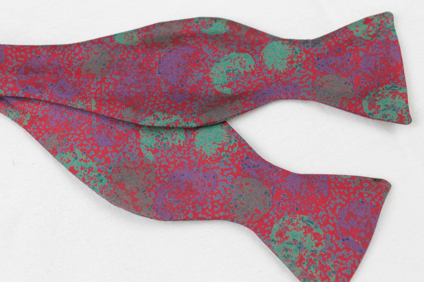 Tie Rack Burgundy Turquoise Self Tie Adjustable Thistle Bow Tie