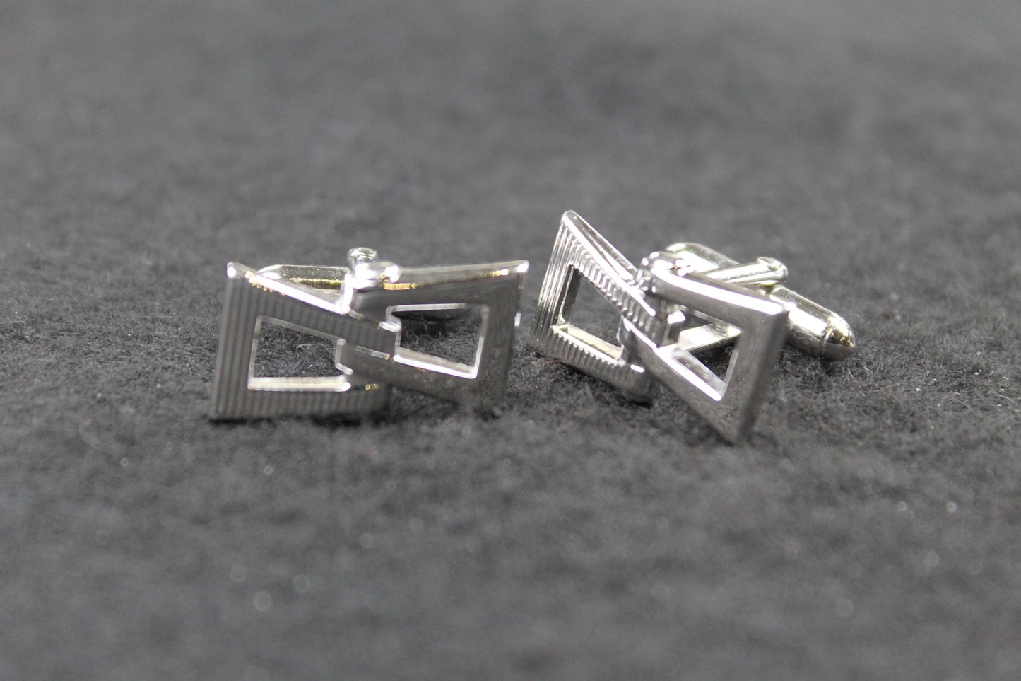 Vintage Silver Interlinked Rhombus Cufflinks