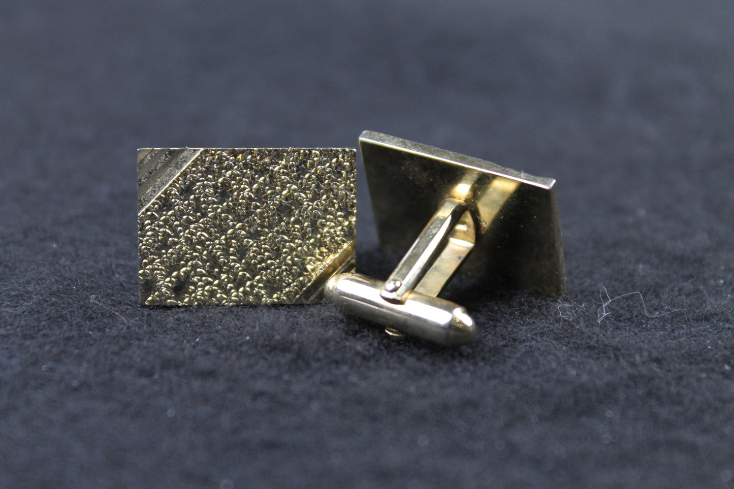 Vintage Oblong Rough Shiny Finish Cufflinks