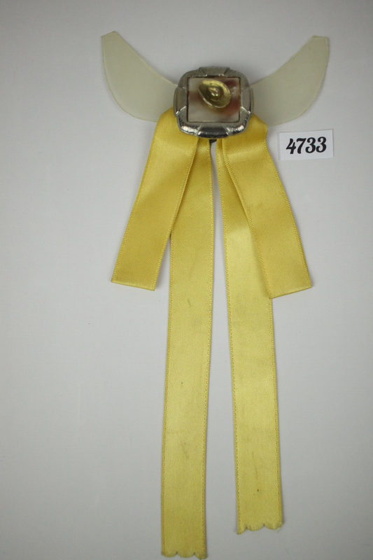 Vintage Lemon Ribbon Cowboy Hat Clip On Western Cowboy Kentucky Square Dance Bow Tie