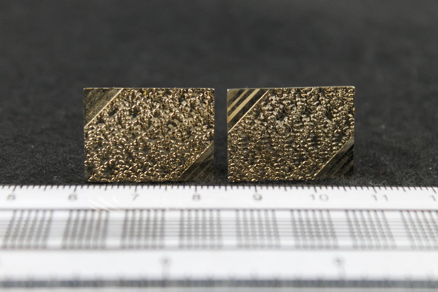 Vintage Oblong Rough Shiny Finish Cufflinks