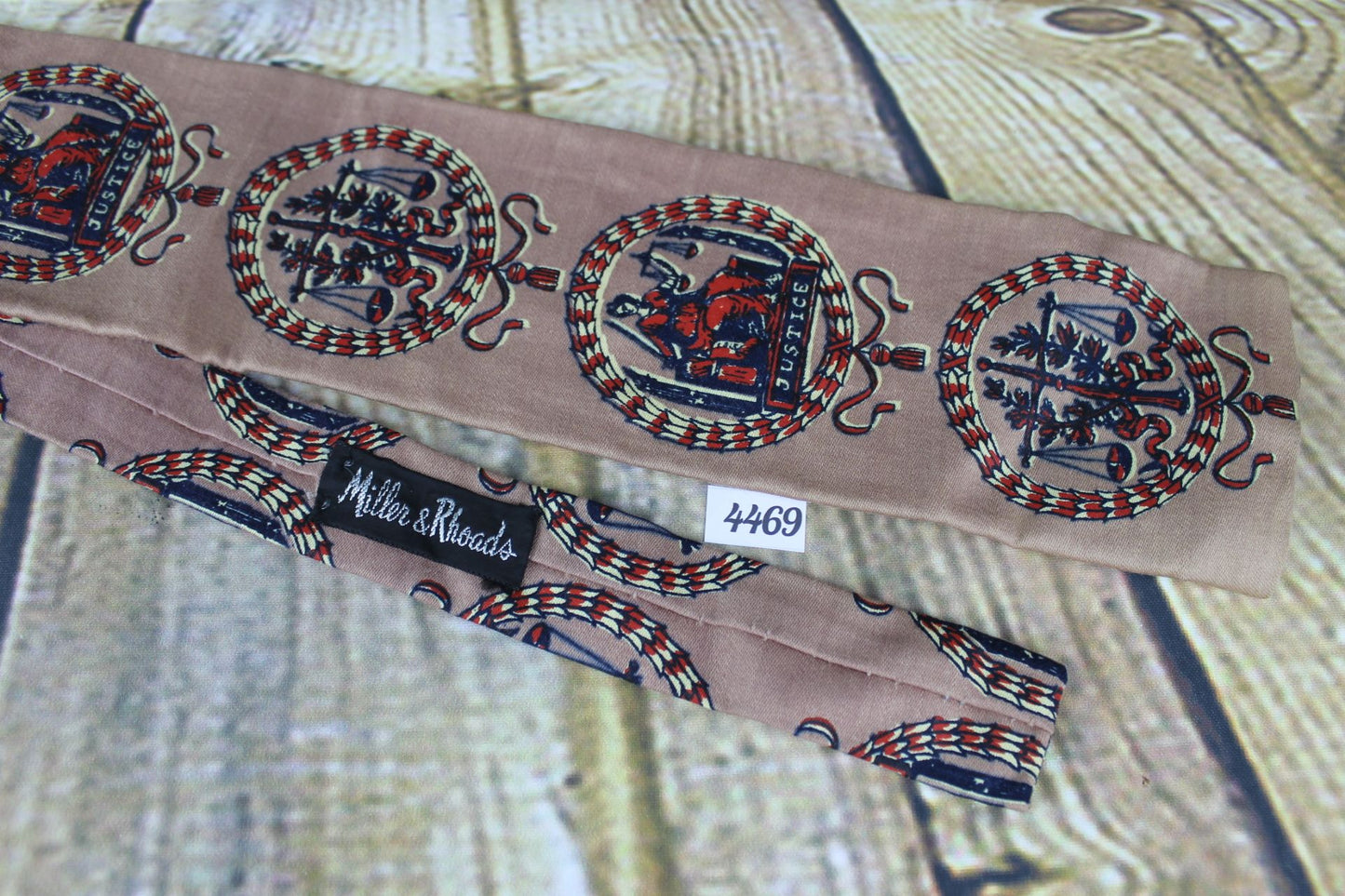 Superb Vintage 1960s Rooster Scales Of Justice Straight End Tie