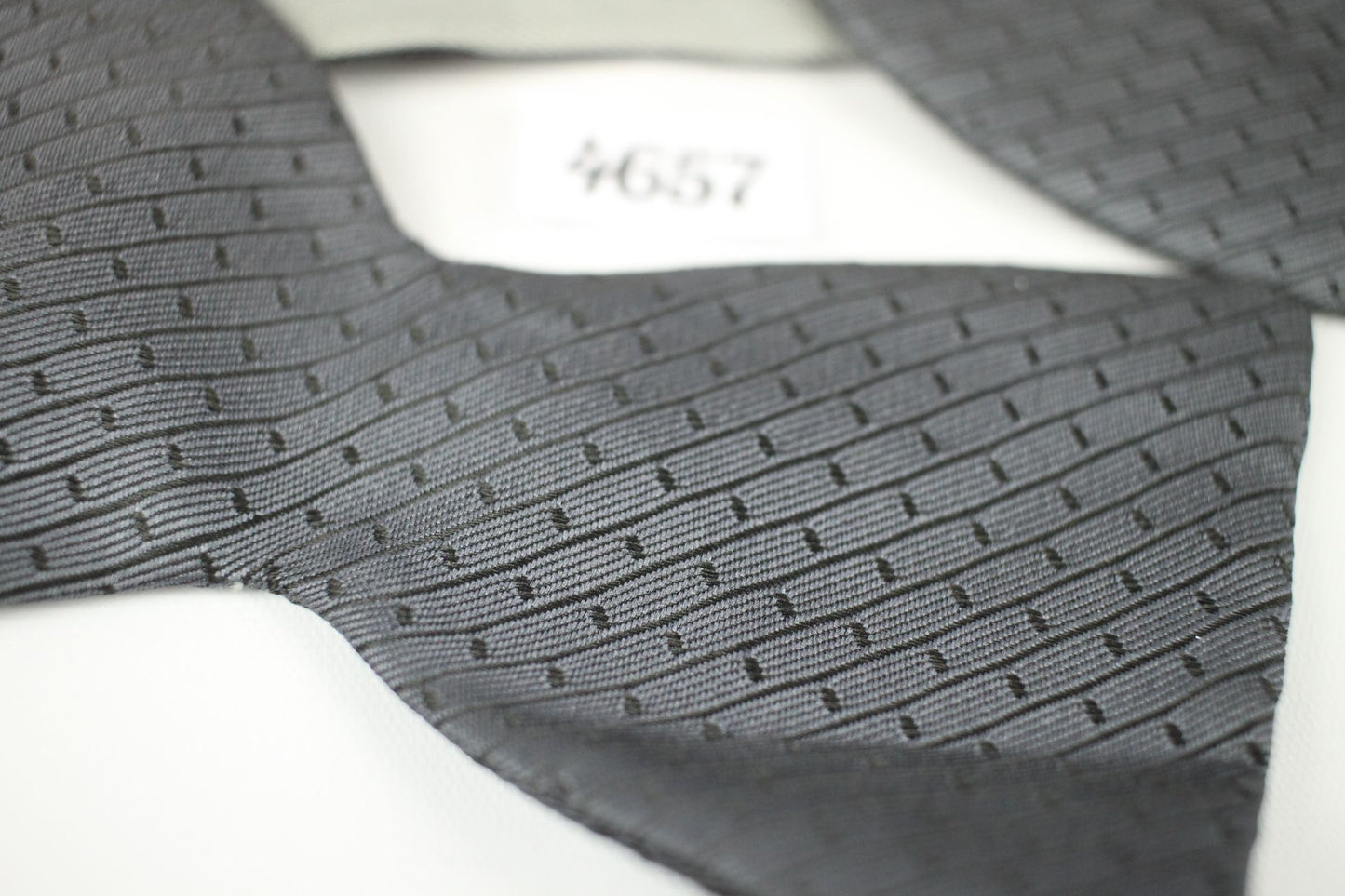 Vintage Grey Black Pattern Self Tie Thistle End Bow Tie