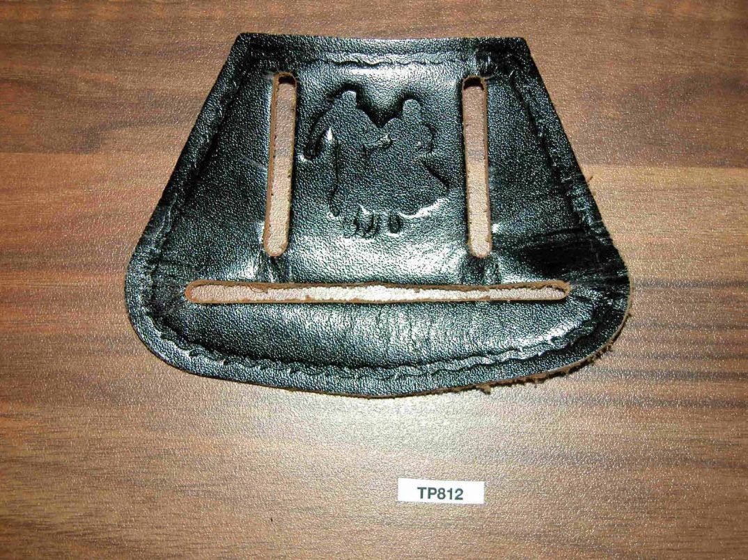 Vintage Leather Line Square Dance Western Towel Holder Fits On Belt