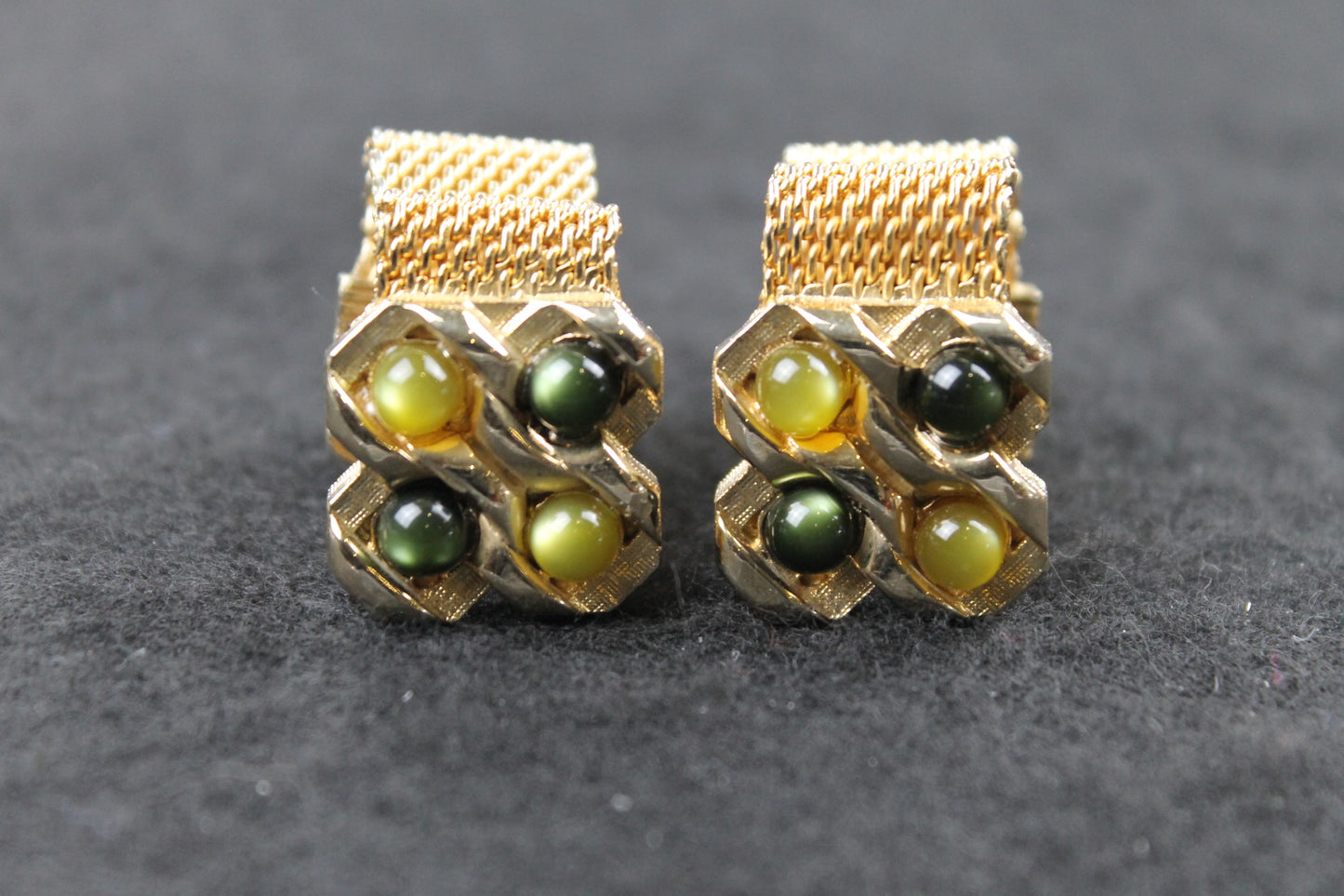 Vintage Coloured Faux Pearl Wrap Around Cufflinks