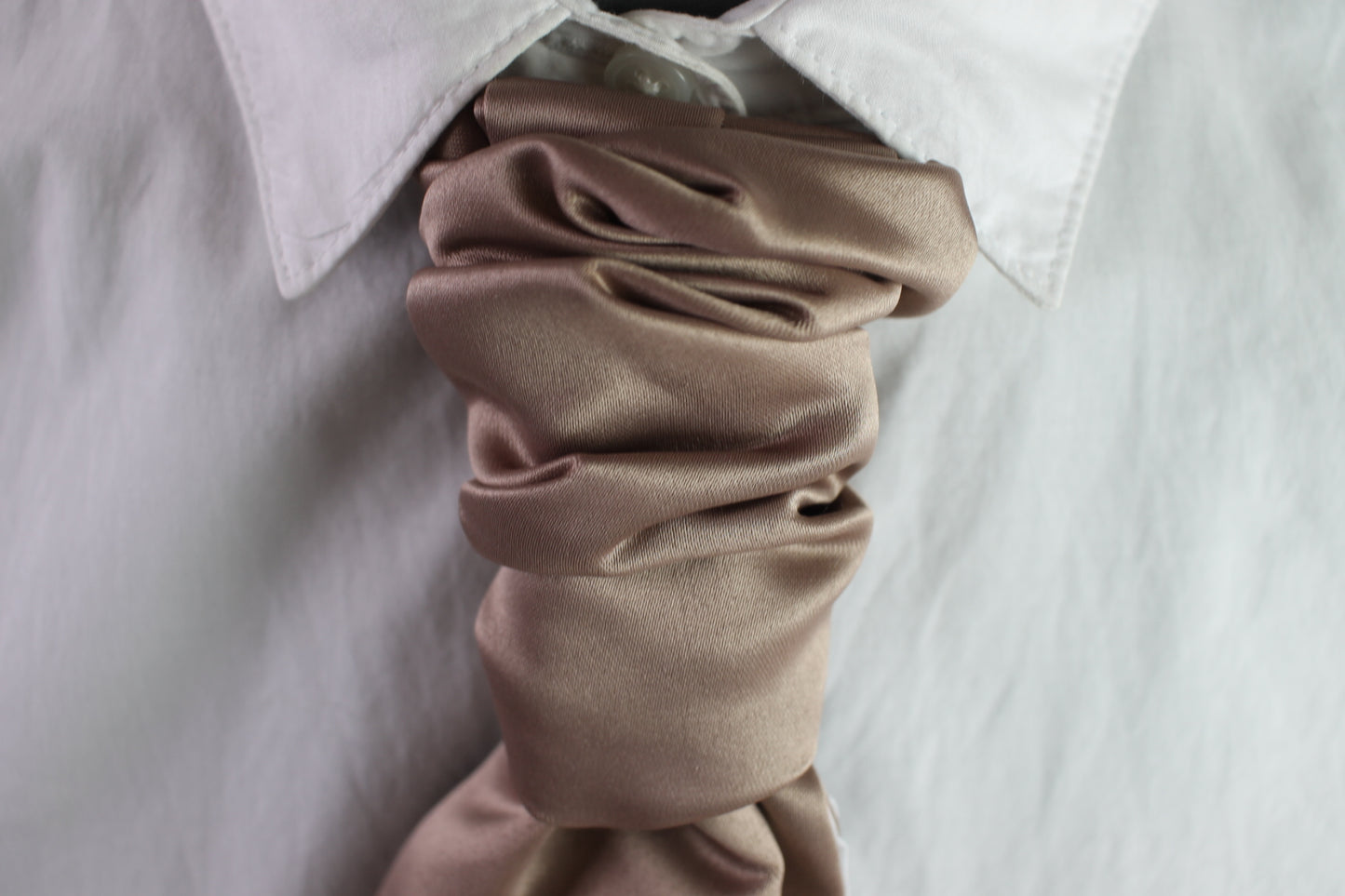 Vintage Formal Tailor pre-tied fawn adult and child matching wedding cravats