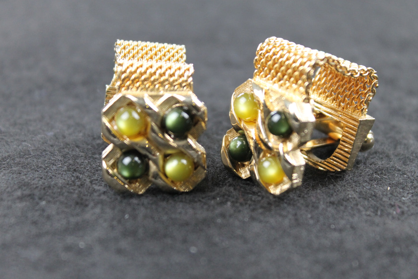 Vintage Coloured Faux Pearl Wrap Around Cufflinks
