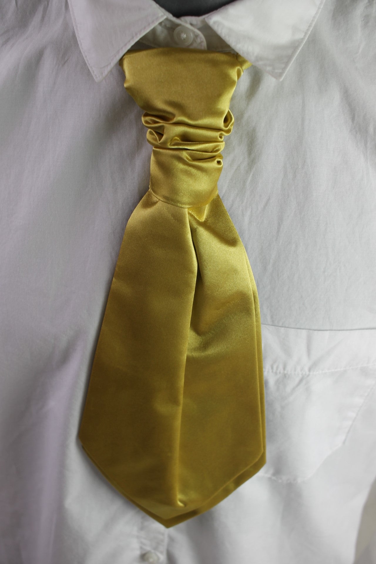 Vintage pre-tied gold wedding cravat adjustable