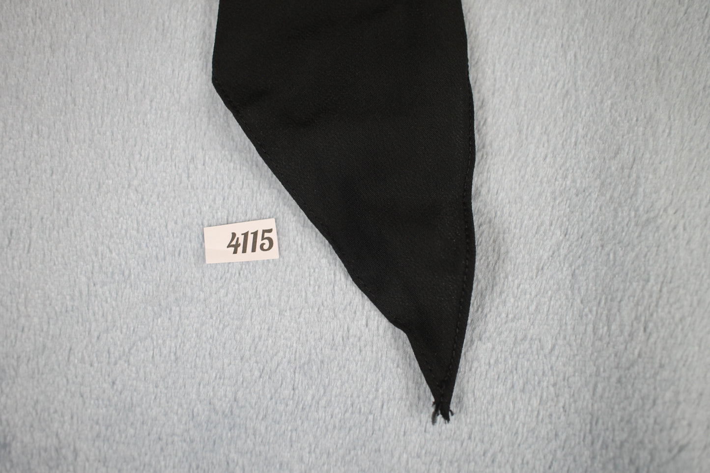 Vintage Western Square Dance Rockabilly Black Crepe Clip On Neck Tie