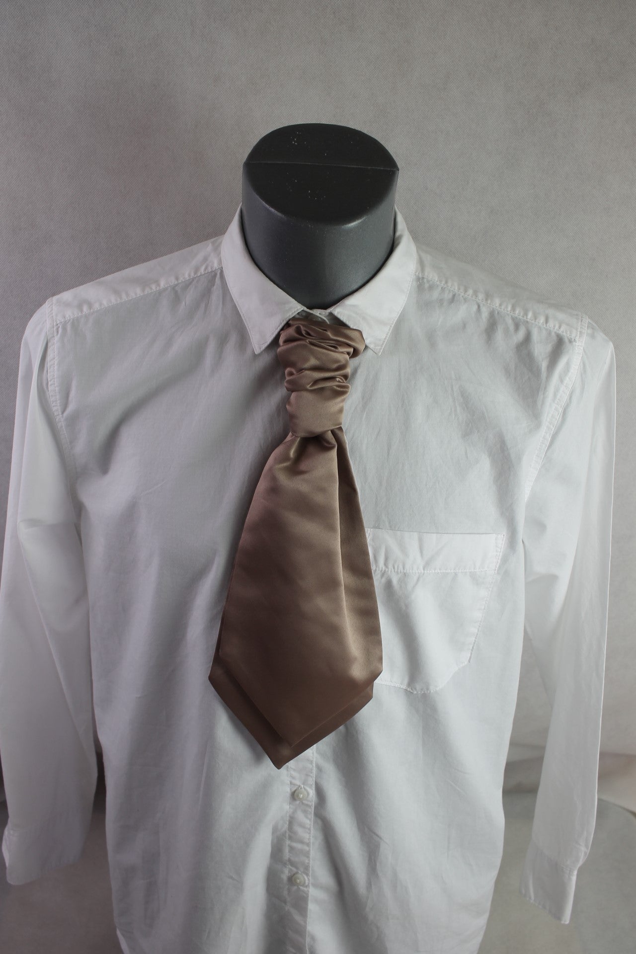 Vintage Formal Tailor pre-tied fawn adult and child matching wedding cravats