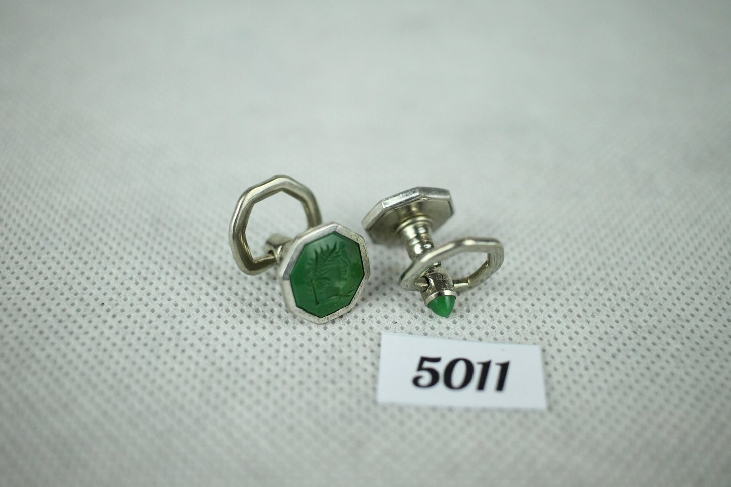 Vintage Hickok Silver Metal Centurion Cufflinks