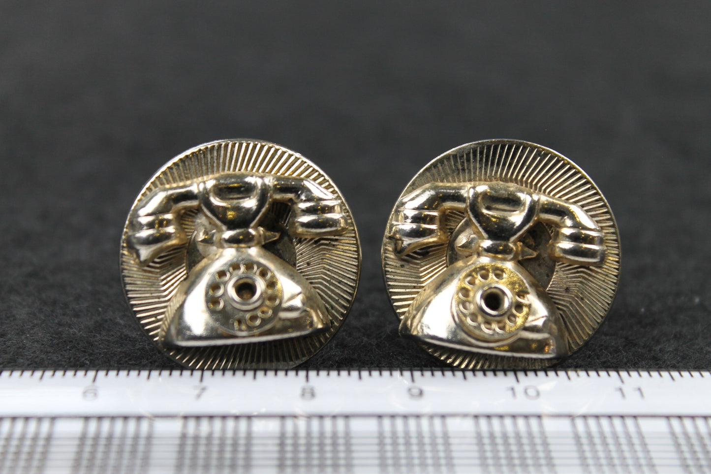 Vintage Old Fashioned Telephone Cufflinks