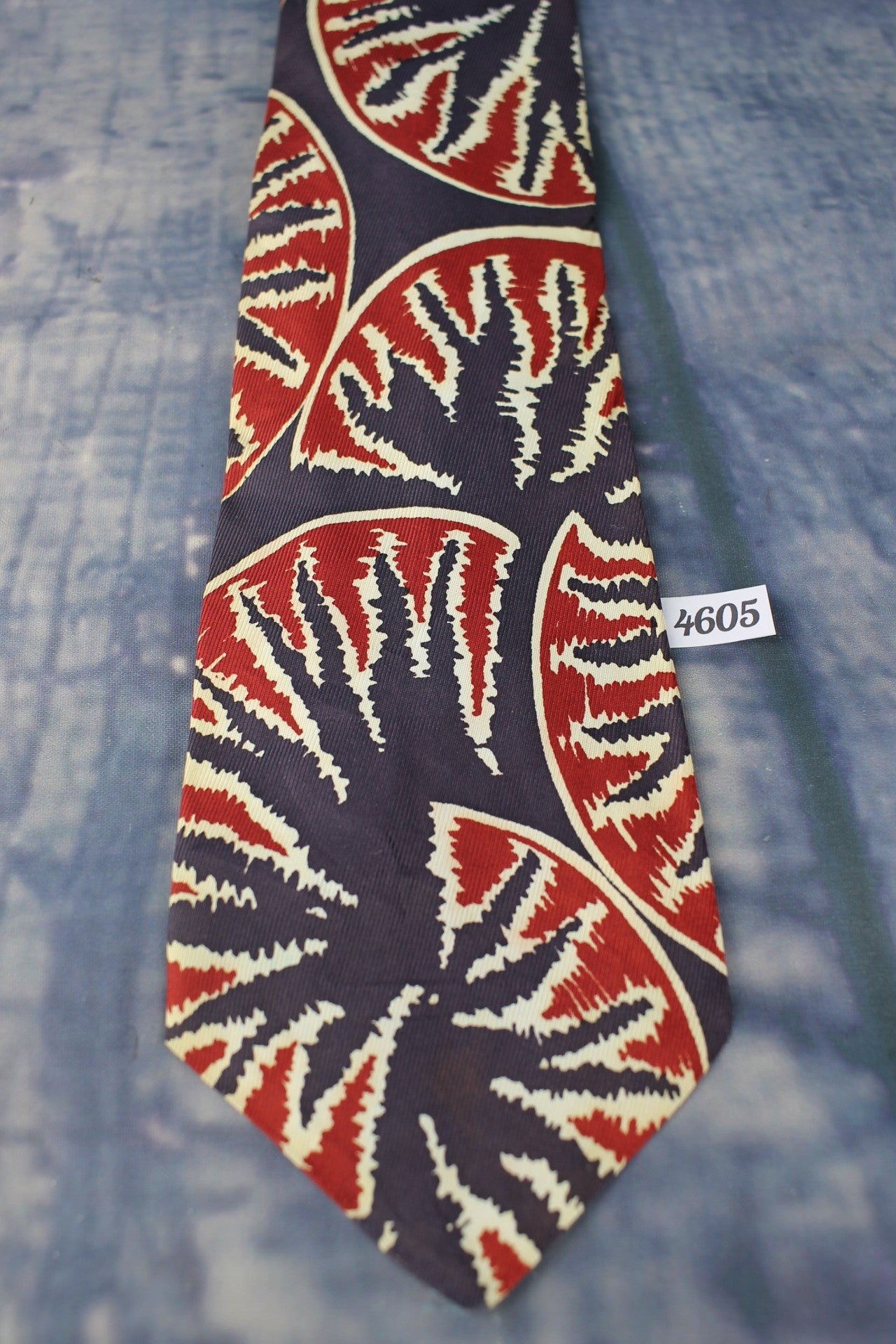 Vintage Pebble Beach 1940s/50s Swing Tie Navy Burgundy