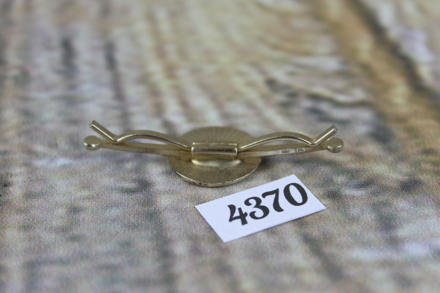 Vintage rare green enamel gold metal paddle steamer boat collar clip bar